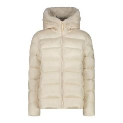 Damska kurtka z kapturem CMP. Białe kurtki narciarskie CMP, na zimę, l, bez wzorów, z puchu, z kapturem, narciarskie. W wyprzedaży za 339.99 zł.