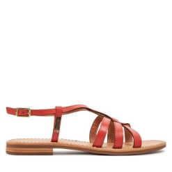 Sandały Les Tropeziennes. Pomarańczowe sandały Les Tropeziennes, bez wzorów, bez obcasa, na płaskiej podeszwie, bez zapięcia. Za 329.99 zł.