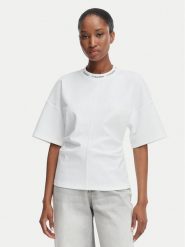 Calvin Klein Jeans T-Shirt LV047G235G Biały Regular Fit. Białe t-shirty Calvin Klein Jeans, xxl, bez wzorów, z jeansu, bez kołnierzyka, bez ramiączek. Za 369.99 zł.