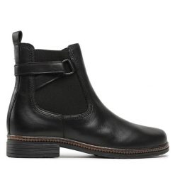 Botki Gabor. Czarne botki Gabor, bez wzorów, bez obcasa, na płaskiej podeszwie, bez zapięcia. Za 359.99 zł.