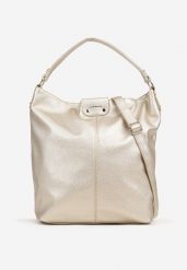 Złota Torebka Hobo z Regulowanym Paskiem Crossbody Tenovesa. Żółte torebki klasyczne Renee, bez wzorów, z jeansu, biznesowe, bez dodatków. W wyprzedaży za 135.99 zł.