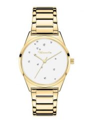 Tamaris Zegarek kwarcowy w kolorze złoto-białym rozmiar: onesize. Białe, analogowe zegarki Tamaris, metalowe. Za 194.95 zł.