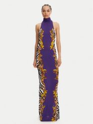 Versace Jeans Couture Sukienka wieczorowa 78HAO9P5 Fioletowy Slim Fit. Fioletowe sukienki Versace Jeans Couture, bez wzorów, z jeansu, wizytowe, bez kołnierzyka, bez ramiączek. Za 1,659.00 zł.