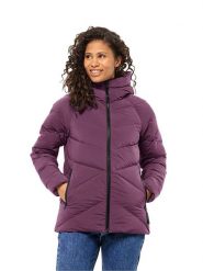 Jack Wolfskin Kurtka puchowa w kolorze fioletowym rozmiar: L. Różowe kurtki Jack Wolfskin, l, bez wzorów, z puchu, bez kaptura. Za 629.43 zł.