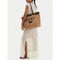 Torebka Roxy. Brązowe shopper bag Roxy, bez wzorów, bez dodatków. Za 119.99 zł.