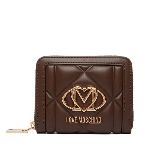 Portfel LOVE MOSCHINO. Brązowe portfele Love Moschino, bez wzorów. Za 459.99 zł.