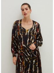 STEFANEL Bluzka w kolorze czarnym rozmiar: 38. Czarne bluzki Stefanel, bez wzorów, z bawełny, bez kołnierzyka, bez ramiączek. Za 114.98 zł.