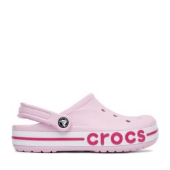 Klapki Crocs. Czerwone klapki Crocs, bez wzorów, bez obcasa, bez zapięcia. Za 229.99 zł.