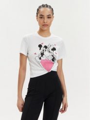 ONLY T-Shirt Mickey 15317991 Biały Regular Fit. Białe t-shirty ONLY, s, bez wzorów, z bawełny, bez kołnierzyka, bez ramiączek. Za 59.99 zł.