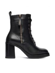 MEXX Trzewiki CEO-MX/039C-RST Czarny. Czarne botki Mexx, bez wzorów, ze skóry, bez obcasa, na słupku, bez zapięcia. Za 259.99 zł.