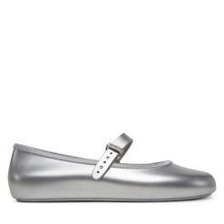 Baleriny Melissa. Szare baleriny Melissa, bez wzorów, bez obcasa, bez zapięcia. Za 179.99 zł.