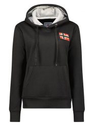 Geographical Norway Bluza "Genifer" w kolorze czarnym rozmiar: XL. Czarne bluzy Geographical Norway, xl, bez wzorów, z kapturem. Za 74.28 zł.