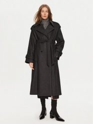 IVY OAK Płaszcz wełniany Caroline Ann IO111147 Szary Relaxed Fit. Szare płaszcze IVY & OAK, na zimę, bez wzorów, z wełny, bez kaptura. Za 2,229.00 zł.