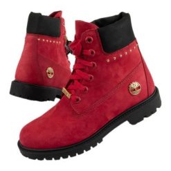 Buty trekkingowe Timberland TB0A2MBU-F41 czerwone. Czerwone buty trekkingowe z materiału, bez zapięcia. Za 978.14 zł.
