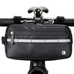 Sakwa rowerowa na kierownicę/ramę Rhinowalk X20990 saszetka. Czarne nerki i saszetki RHINOWALK, bez wzorów, sportowe, bez dodatków. Za 109.99 zł.