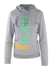Plein Sport Bluza w kolorze szarym rozmiar: M. Szare bluzy z kapturem Plein Sport, m, bez wzorów, z bawełny, z kapturem. Za 314.05 zł.