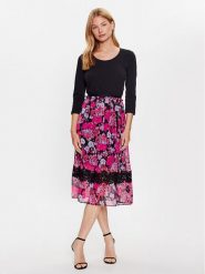 Liu Jo Sukienka codzienna WF3060 J7821 Czarny Regular Fit. Czarne sukienki Liu Jo, na co dzień, bez wzorów, z syntetyku, bez kołnierzyka, bez ramiączek, proste. Za 969.99 zł.
