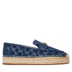 Espadryle Coach. Niebieskie espadryle Coach, bez wzorów, bez obcasa. Za 749.99 zł.