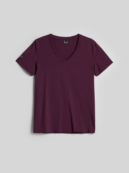 4F T-shirt regular gładki damski - fioletowy L. Fioletowe t-shirty 4f, l, bez wzorów, z bawełny, biznesowe, bez kołnierzyka, bez ramiączek. Za 59.99 zł.
