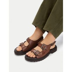 Sandały G-Star. Brązowe sandały G-Star, bez wzorów, retro, bez obcasa, na płaskiej podeszwie, bez zapięcia. Za 173.99 zł.