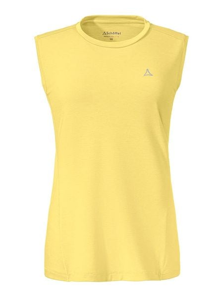 Schöffel Top funkcyjny "Vietas" w kolorze żółtym rozmiar: 46. Żółte topy Schöffel, bez wzorów, bez kołnierzyka, bez ramiączek. Za 127.65 zł.
