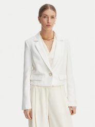 Guess Marynarka W6GN03 W1742 Biały Regular Fit. Białe marynarki i żakiety Guess, m, z aplikacjami, z syntetyku, bez ramiączek. Za 614.99 zł.