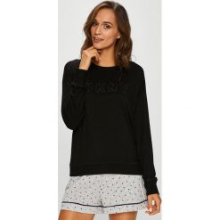 Dkny - Bluzka piżamowa YI3419330. Czarne piżamy DKNY, l, bez wzorów, bez kołnierzyka, bez ramiączek. W wyprzedaży za 179.99 zł.