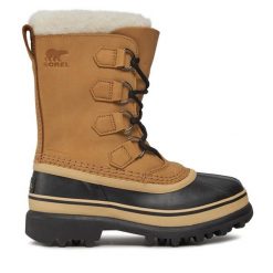 Śniegowce Sorel. Brązowe śniegowce Sorel, bez wzorów, bez zapięcia. Za 739.99 zł.
