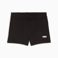 Szorty sportowe damskie Puma ESS SMALL LOGO 4 TR 68833001. Czarne szorty sportowe Puma, bez wzorów, z bawełny. Za 81.26 zł.