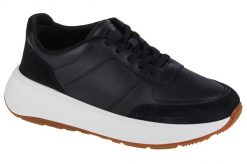 Damskie skórzane buty sportowe FitFlop F-Mode. Czarne buty treningowe Flip Flop, bez wzorów, z materiału, bez zapięcia, trekkingowe. Za 760.50 zł.