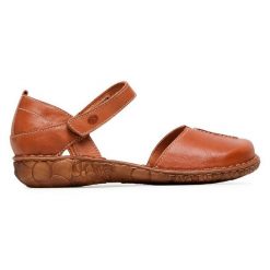 Półbuty Josef Seibel. Brązowe półbuty wsuwane Josef Seibel, bez wzorów, bez obcasa, na płaskiej podeszwie. Za 239.99 zł.