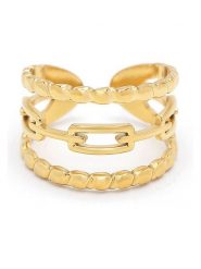 MOODE Pierścionek "Valerie" rozmiar: onesize. Żółte pierścionki MOODE, ze stali. Za 87.81 zł.