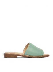 Lasocki Klapki CEO-RST-KM215-01 Zielony. Zielone klapki Lasocki, bez wzorów, ze skóry, bez obcasa, bez zapięcia. Za 139.99 zł.