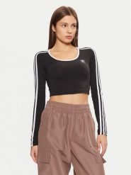 Adidas Bluzka adicolor 3-Stripes JD4624 Czarny Slim Fit. Czarne bluzki adidas, m, bez wzorów, z bawełny, bez kołnierzyka, bez ramiączek. Za 99.99 zł.