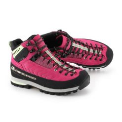 Buty wysokie trekkingowe damskie Alpine Pro None Vibram. Czerwone buty trekkingowe Alpine Pro, bez zapięcia. W wyprzedaży za 729.00 zł.