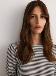 Bluzka w paski - wielobarwny. Bluzki Reserved, l, bez wzorów, z bawełny, bez kołnierzyka, bez ramiączek. W wyprzedaży za 35.99 zł.