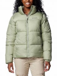 Columbia Kurtka zimowa "Puffect II" w kolorze zielonym rozmiar: S. Zielone kurtki Columbia, na zimę, s, bez wzorów, z puchu, bez kaptura. Za 274.95 zł.