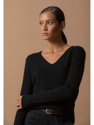 Perfect Cashmere Kaszmirowy sweter "Gaby" w kolorze czarnym rozmiar: XL. Czarne swetry Perfect Cashmere, xl, bez wzorów, z kaszmiru, bez ramiączek. Za 299.37 zł.