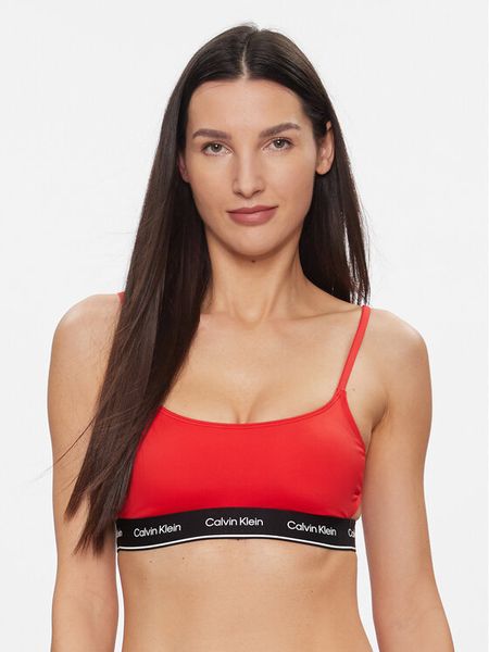 Calvin Klein Swimwear Góra od bikini KW0KW02425 Czerwony. Czerwone bikini Calvin Klein Swimwear, bez wzorów, z syntetyku. Za 169.99 zł.