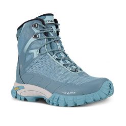Damskie buty trekkingowe Trezeta Shan waterproof. Niebieskie buty trekkingowe Trezeta, bez wzorów, bez zapięcia, trekkingowe. Za 699.90 zł.