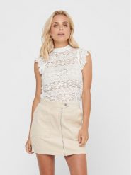 JDY Bluzka 15140241 Biały Regular Fit. Białe bluzki JDY, xxl, bez wzorów, z syntetyku, bez kołnierzyka, bez ramiączek. Za 74.99 zł.