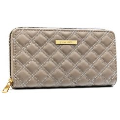 Szary portfel damski ze skóry ekologicznej w pikowany wzór, zamykany suwakiem - 4U Cavaldi. Szare portfele 4U Cavaldi, bez wzorów, ze skóry ekologicznej. Za 45.00 zł.