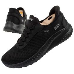 Buty Skechers 117504/BBK czarne. Czarne buty treningowe bez wzorów, z materiału, bez zapięcia. Za 586.95 zł.