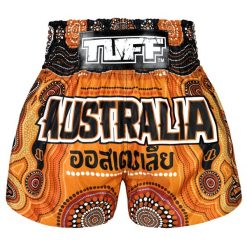 Spodenki treningowe TUFF Australia. Brązowe szorty sportowe TUFF, bez wzorów. Za 149.00 zł.