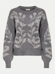 JDY Sweter Helga 15335460 Szary Regular Fit. Szare swetry JDY, s, bez wzorów, z syntetyku, bez ramiączek. Za 59.99 zł.
