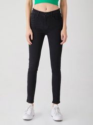 LTB Dżinsy "Amy" - Skinny fit - w kolorze czarnym rozmiar: W26/L32. Czarne jeansy LTB, l, z aplikacjami, ze skóry, klasyczne, z podwyższonym stanem. Za 74.99 zł.