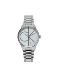 Calvin Klein Zegarek Iconic 25200345 Srebrny. Szare, analogowe zegarki Calvin Klein, srebrne. Za 839.99 zł.