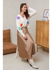 Soft Cashmere Kardigan w kolorze kremowym rozmiar: 34/36. Brązowe swetry Soft Cashmere, z aplikacjami, z kaszmiru, bez ramiączek. Za 104.99 zł.