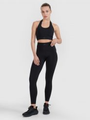4F Legginsy treningowe szybkoschnące 4F x Anna Lewandowska - czarne S. Czarne legginsy sportowe 4f, l, bez wzorów, z dzianiny, z podwyższonym stanem, na fitness i siłownię. Za 129.99 zł.
