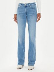 Guess Jeansy W4YA57 D5E42 Niebieski Boot Fit. Niebieskie jeansy Guess, l, z aplikacjami, z bawełny. Za 599.99 zł.